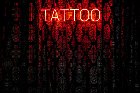 Tattoo studio neon sign